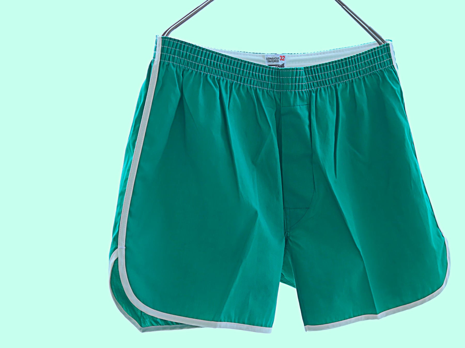 ビンテージメンズアンダーウェア。グリーンのボクサーパンツ。Vintage Boxer Shorts, Vintage Shorts, Green Mens Underwear