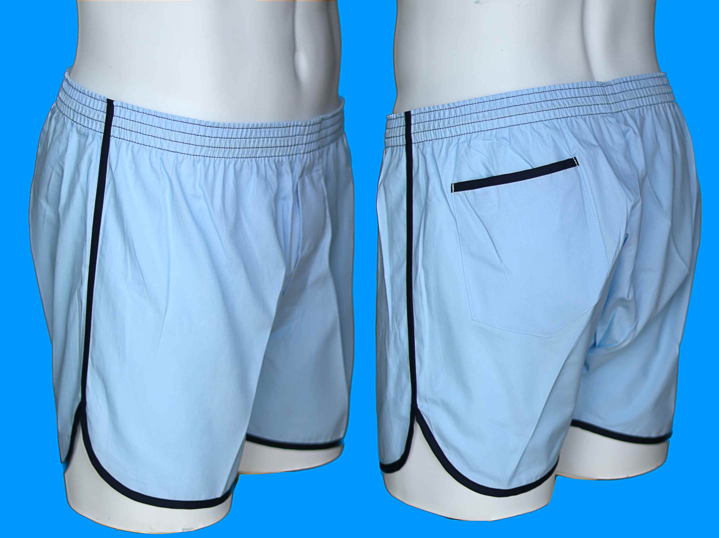 Vintage Boxer Shorts, Vintage Shorts, Light Blue Mens Underwear, Mens Shorts