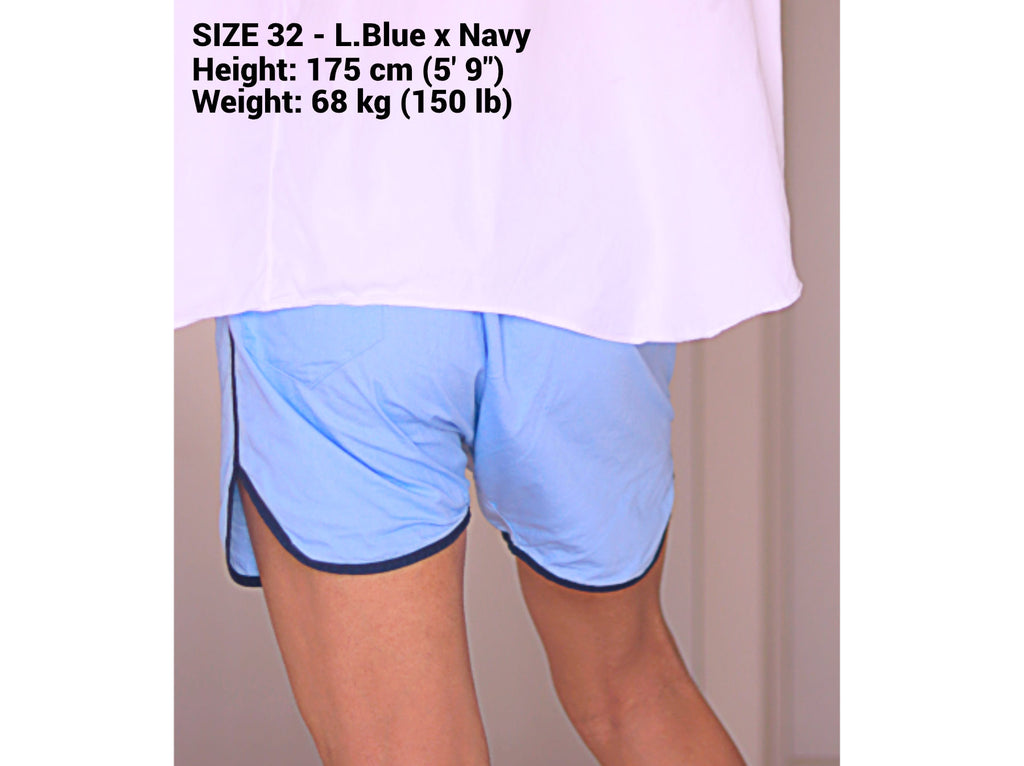 コットン100%のビンテージスタイルメンズアンダーウェア。Vintage Boxer Shorts. 100% Cotton. Blue Boxer Shorts.