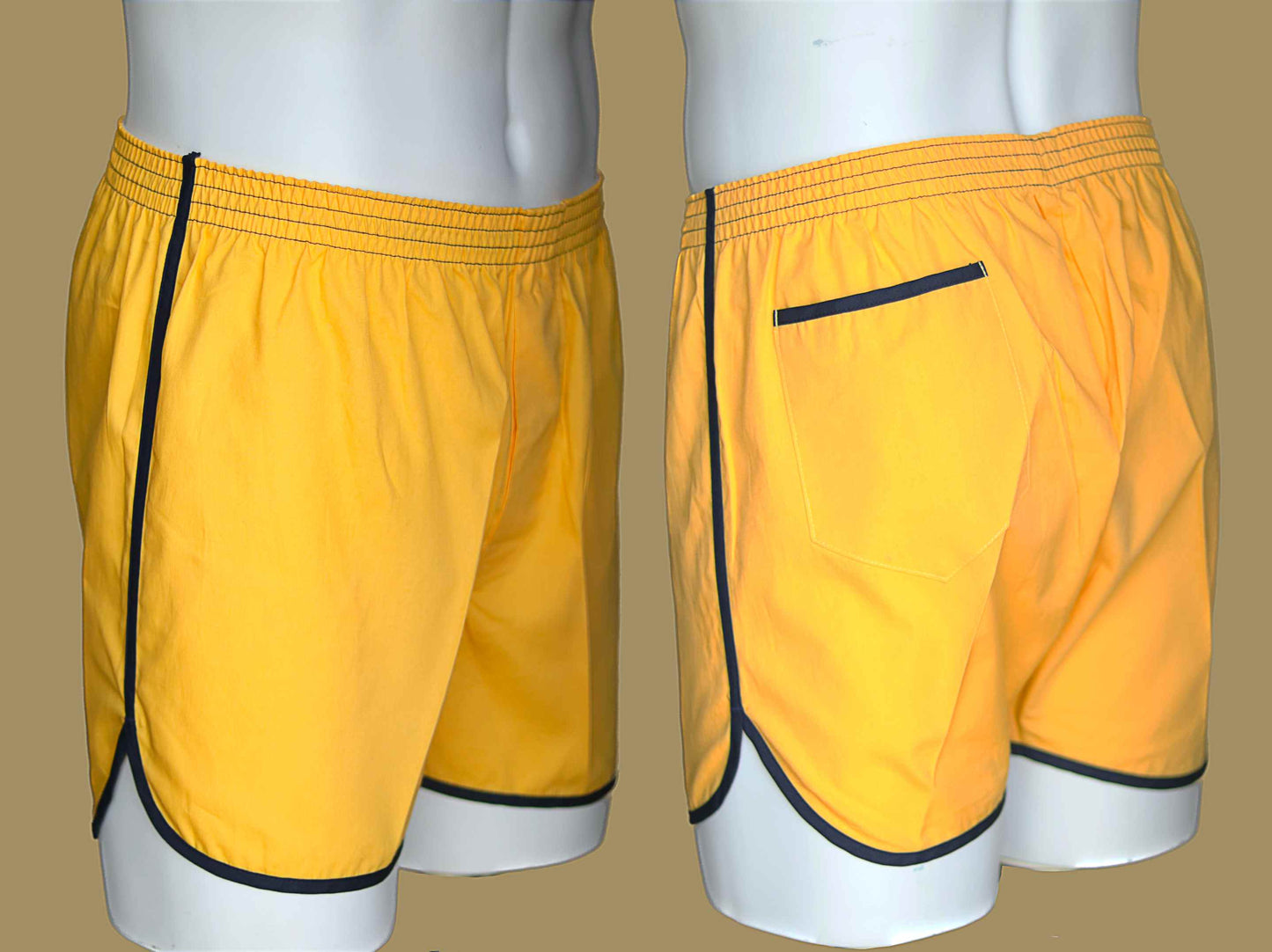 Vintage Boxer Shorts, Vintage Shorts, Yellow Mens Underwear, Mens Shorts